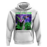 Funny Alien Cat Meme Hoodie Green Cats ZEOW ZEOW