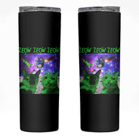 Funny Alien Cat Meme Skinny Tumbler Green Cats ZEOW ZEOW