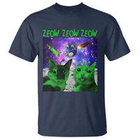 Funny Alien Cat Meme T Shirt Green Cats ZEOW ZEOW