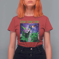 Funny Alien Cat Meme T Shirt For Women Green Cats ZEOW ZEOW