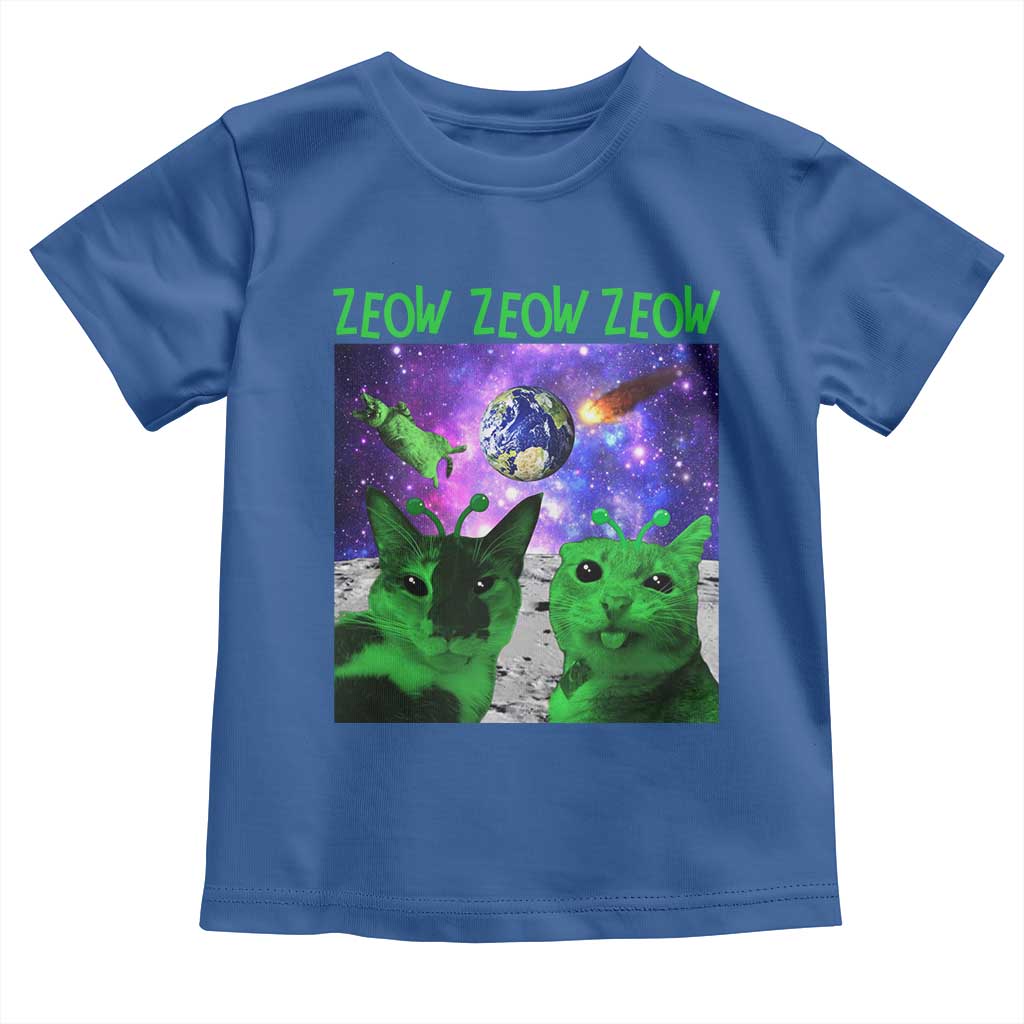 Funny Alien Cat Meme Toddler T Shirt Green Cats ZEOW ZEOW
