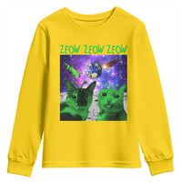 Funny Alien Cat Meme Youth Sweatshirt Green Cats ZEOW ZEOW