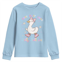 Funny Sorry I'm Late I Was Dilly Dallying Youth Sweatshirt Cute Goose