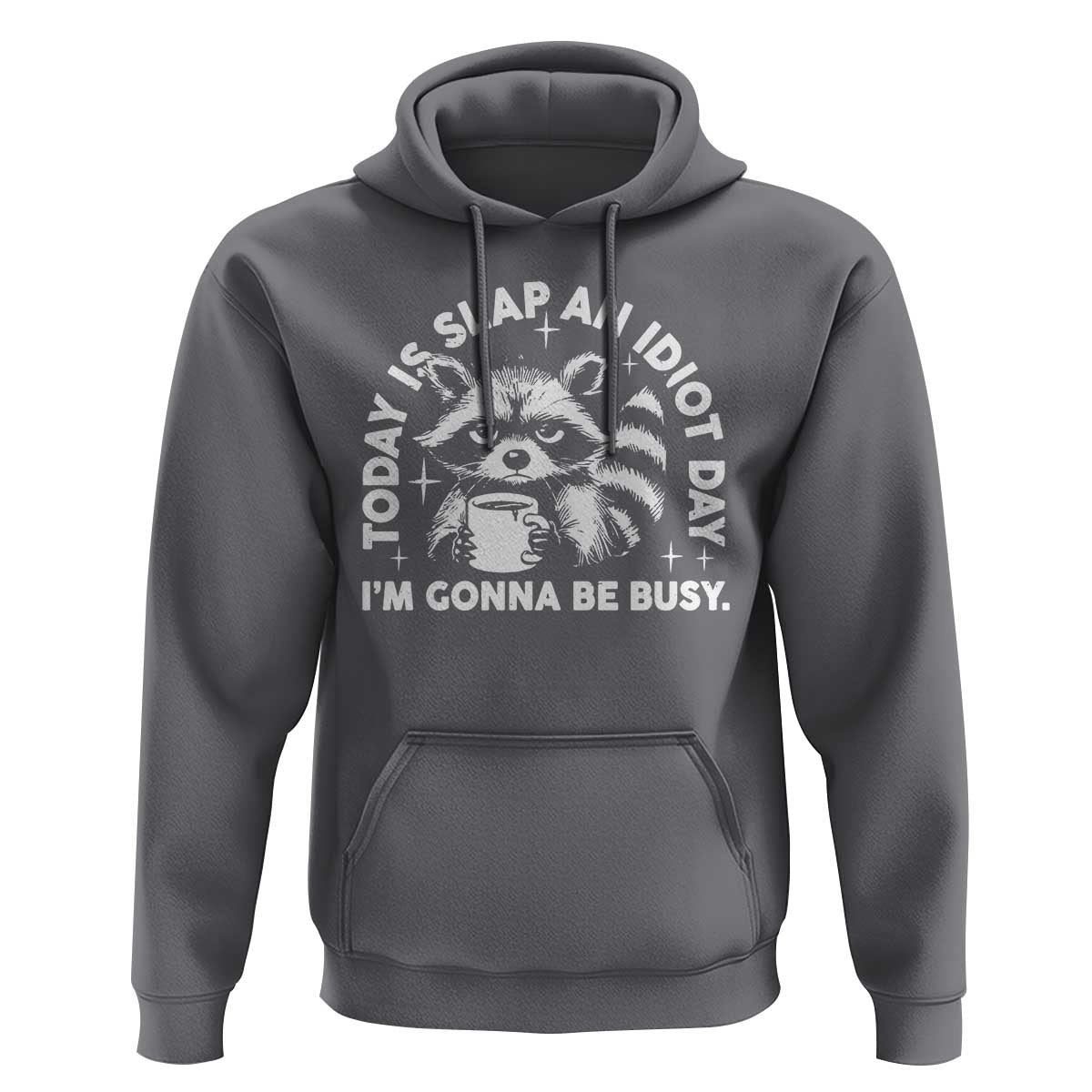 Funny Raccoon Today Is Slap An Idiot Day Hoodie
