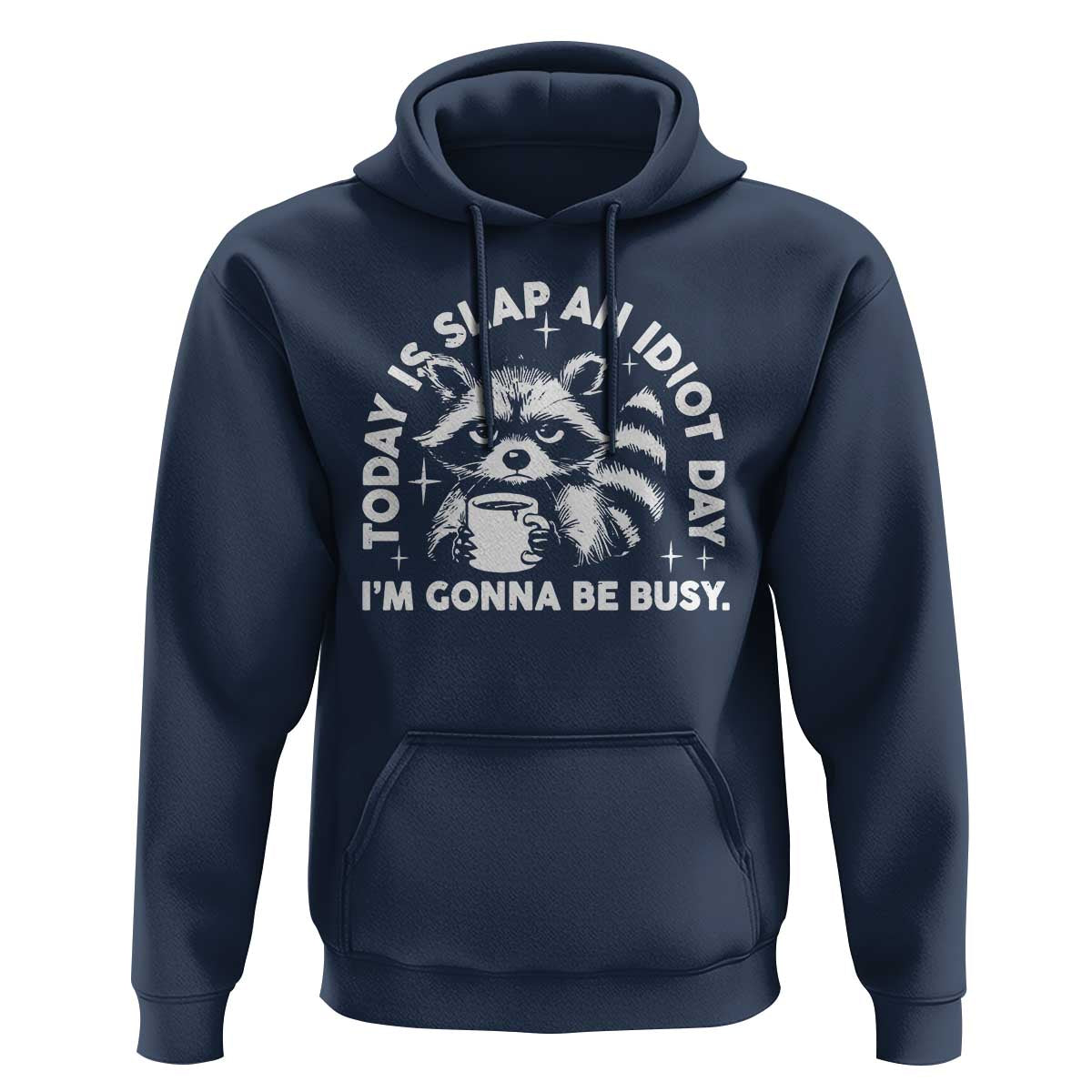 Funny Raccoon Today Is Slap An Idiot Day Hoodie