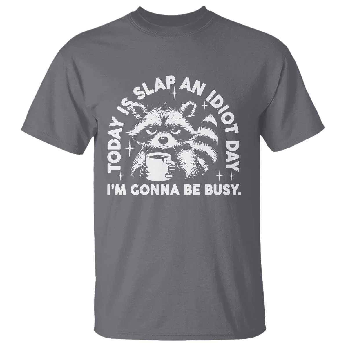 Funny Raccoon Today Is Slap An Idiot Day T Shirt