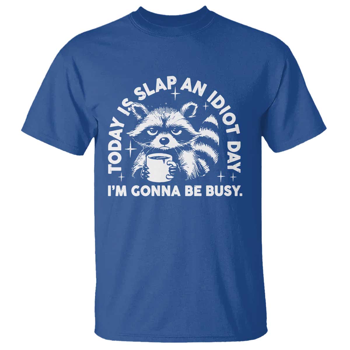 Funny Raccoon Today Is Slap An Idiot Day T Shirt
