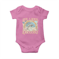 Funny Dolphin Meme Baby Onesie Live Laugh Lobotomy