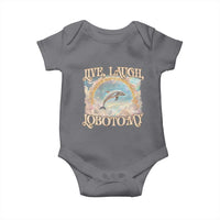 Funny Dolphin Meme Baby Onesie Live Laugh Lobotomy