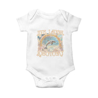 Funny Dolphin Meme Baby Onesie Live Laugh Lobotomy