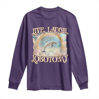 Funny Dolphin Meme Long Sleeve Shirt Live Laugh Lobotomy
