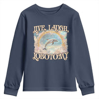 Funny Dolphin Meme Youth Sweatshirt Live Laugh Lobotomy
