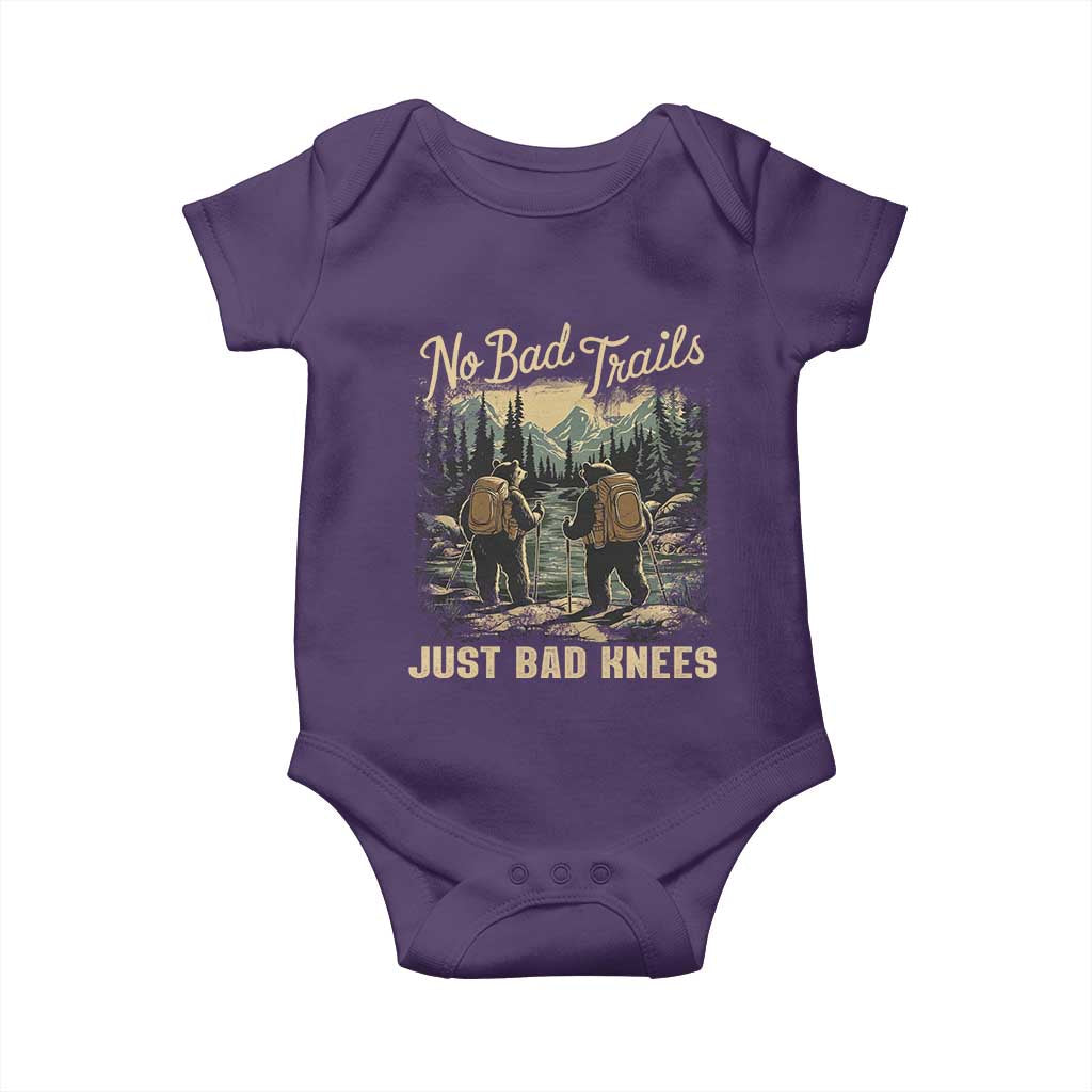 Hiking Baby Onesie No Bad Trails Just Bad Knees
