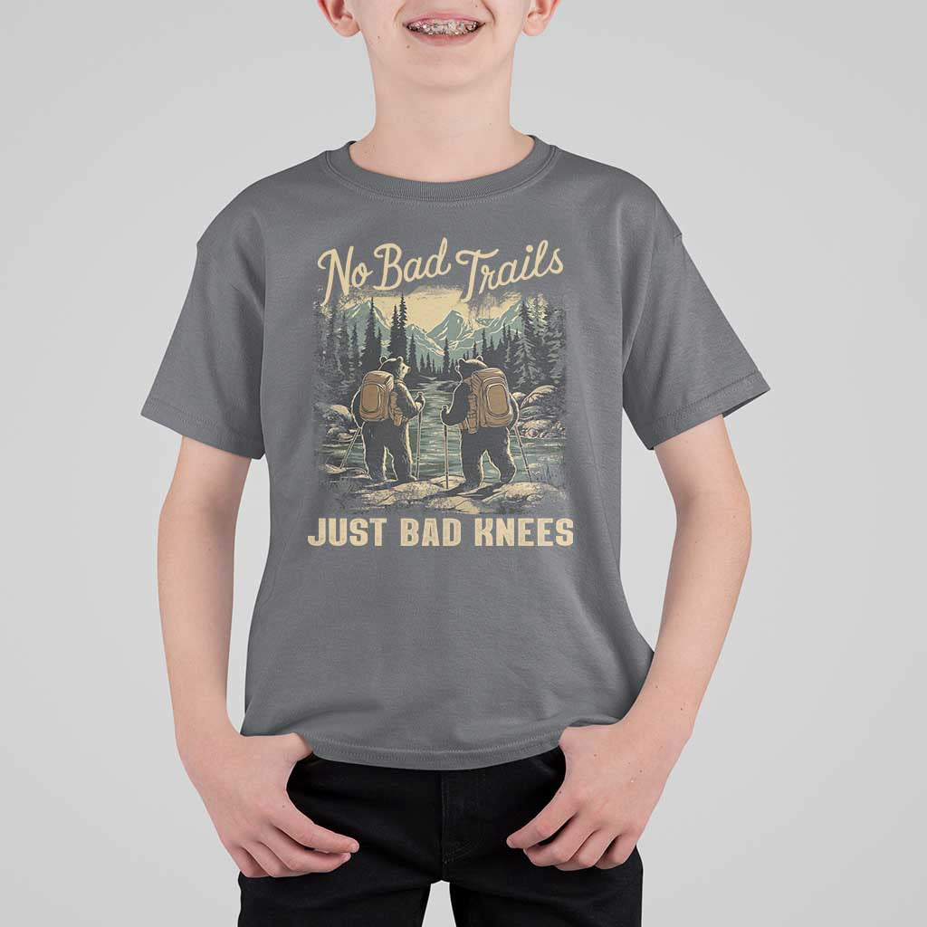 Hiking T Shirt For Kid No Bad Trails Just Bad Knees