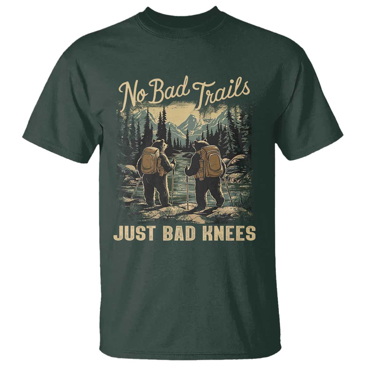 Hiking T Shirt No Bad Trails Just Bad Knees