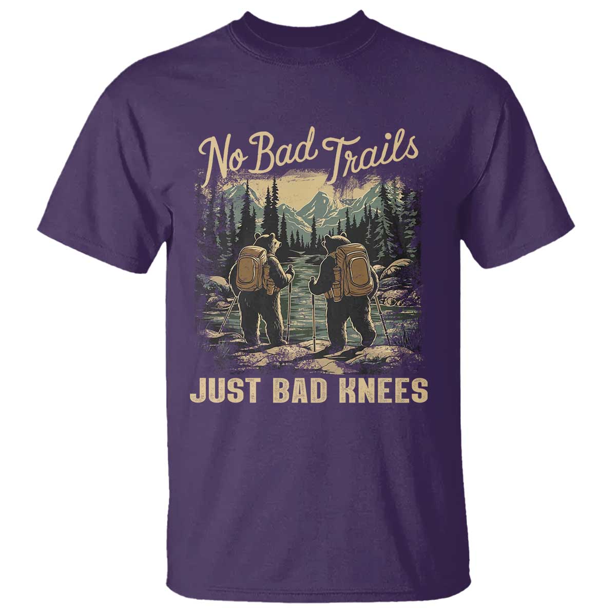 Hiking T Shirt No Bad Trails Just Bad Knees