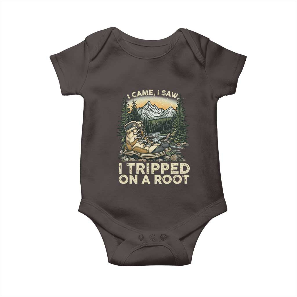 Hiking Baby Onesie I Came I Saw I Tripped On A Root