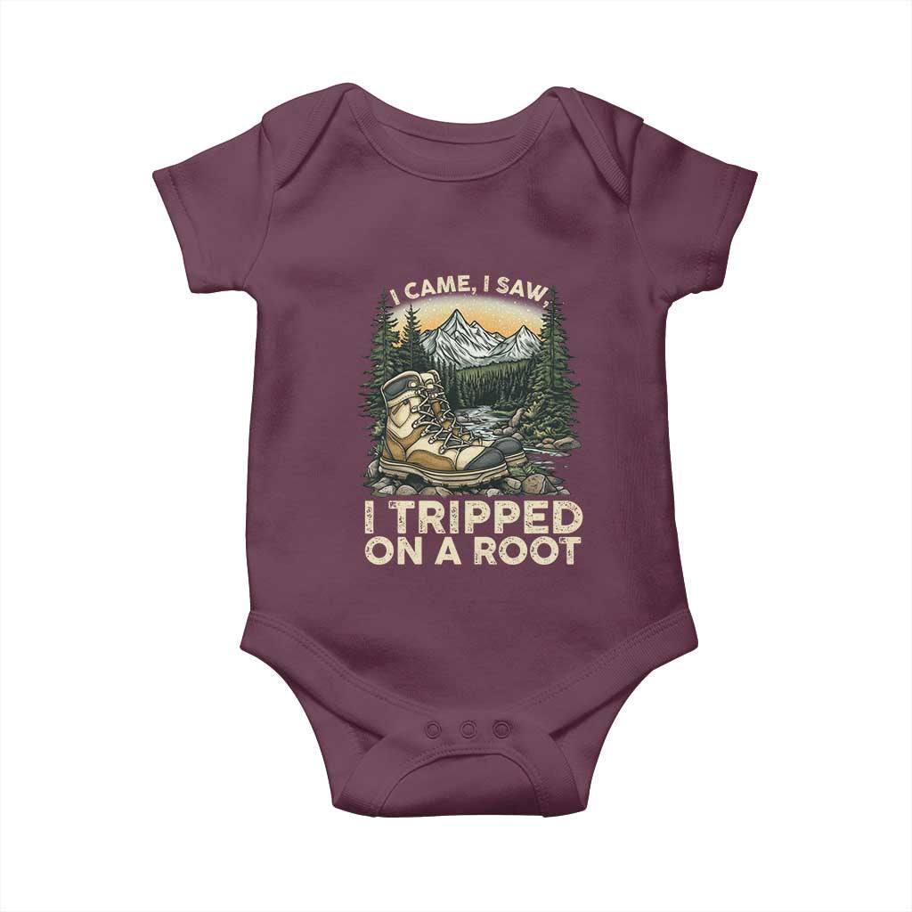 Hiking Baby Onesie I Came I Saw I Tripped On A Root