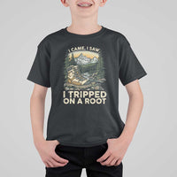 Hiking T Shirt For Kid I Came I Saw I Tripped On A Root