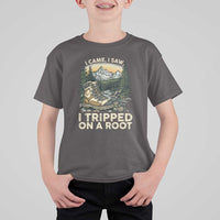 Hiking T Shirt For Kid I Came I Saw I Tripped On A Root