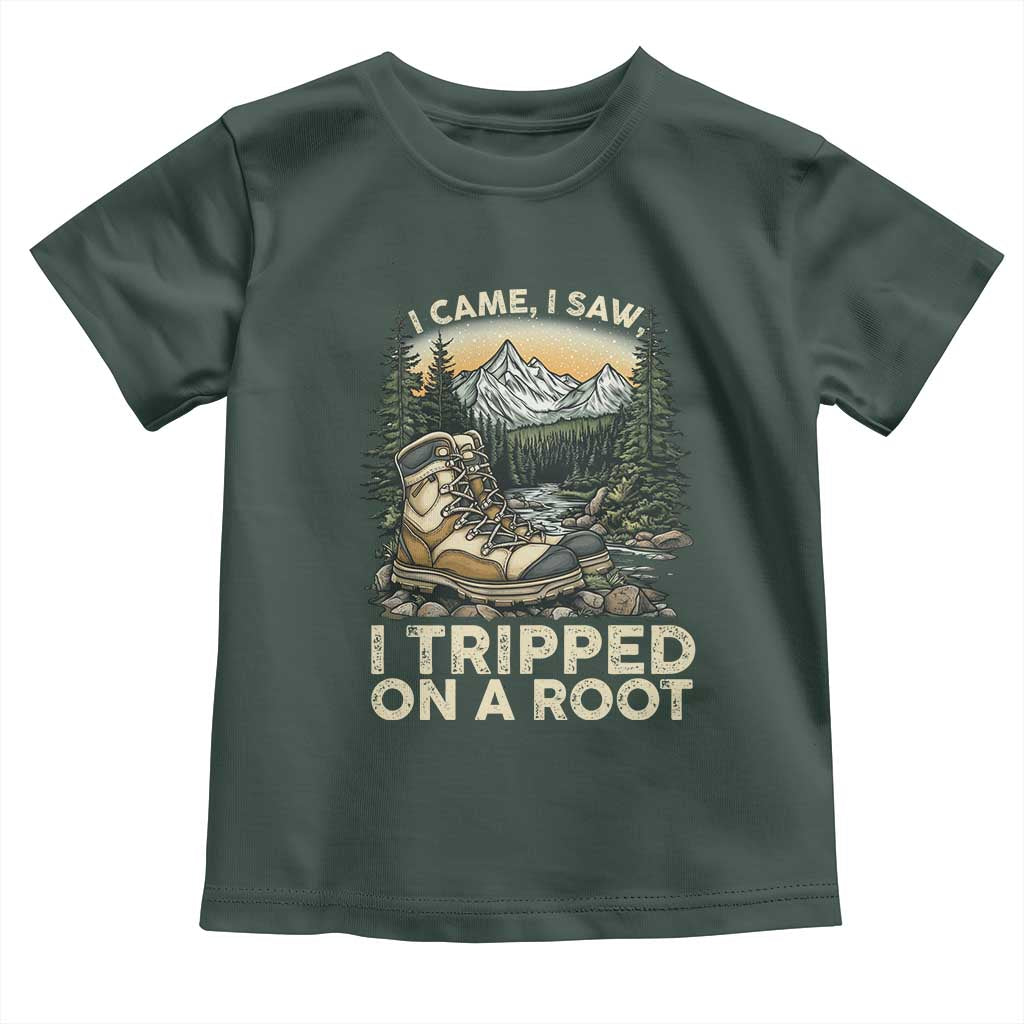 Hiking Toddler T Shirt I Came I Saw I Tripped On A Root