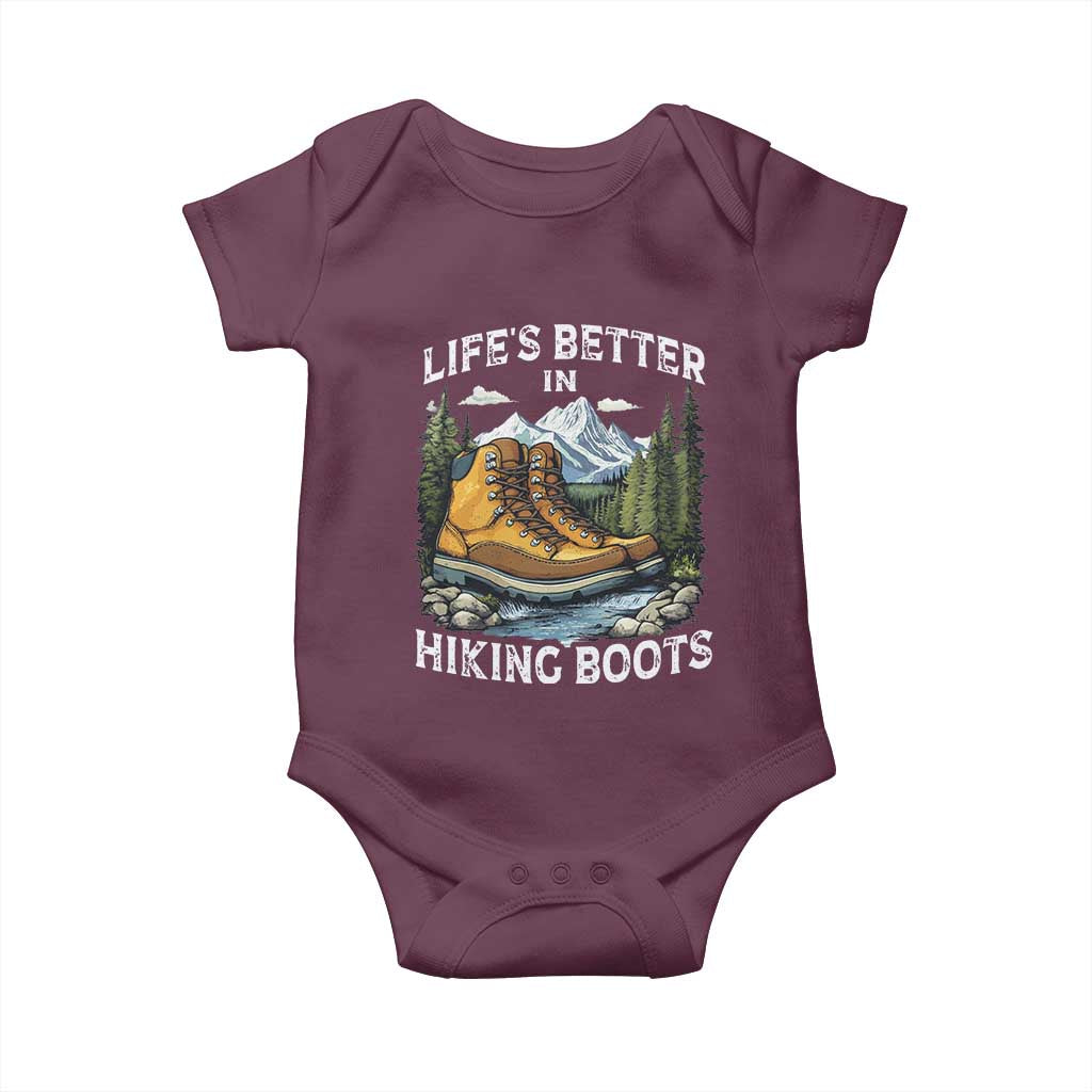 Hiking Baby Onesie Life's Better in Hiking Boots