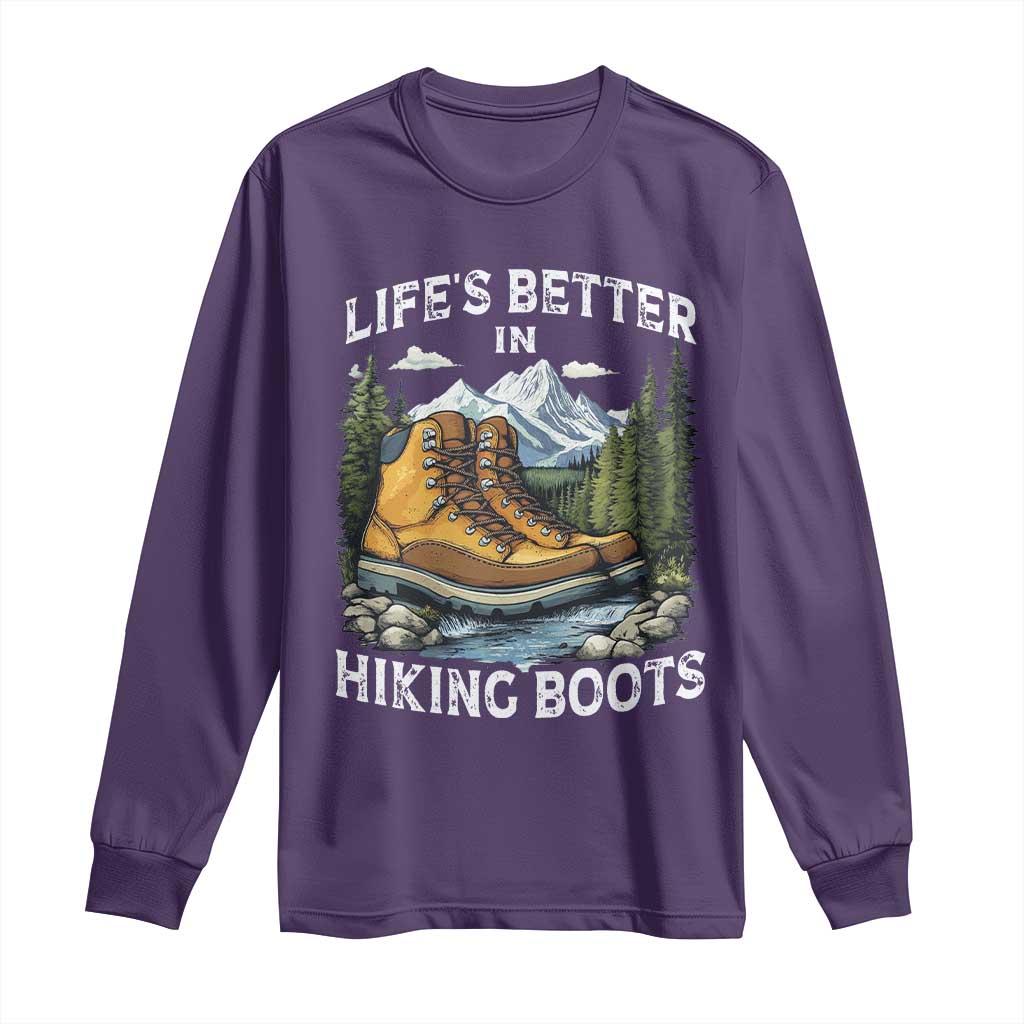 Hiking Long Sleeve Shirt Life's Better in Hiking Boots