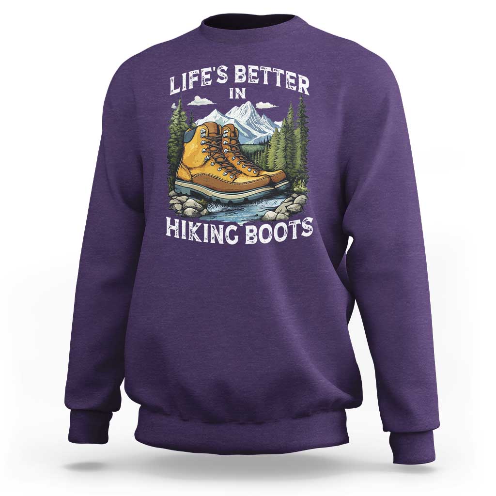 Hiking Sweatshirt Life's Better in Hiking Boots