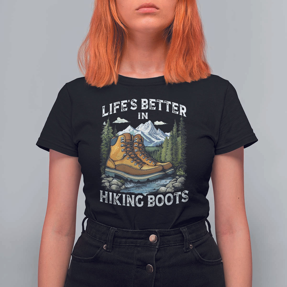 Hiking T Shirt For Women Life's Better in Hiking Boots