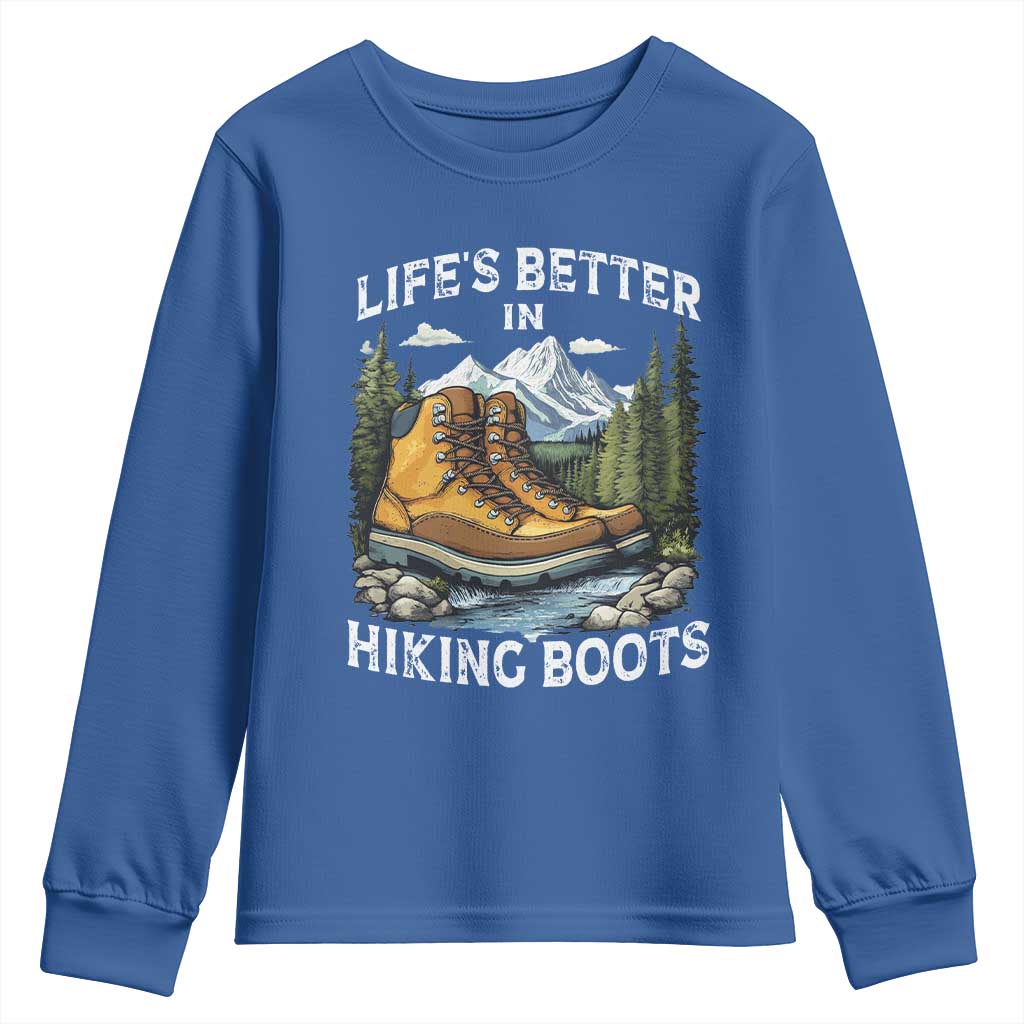 Hiking Youth Sweatshirt Life's Better in Hiking Boots