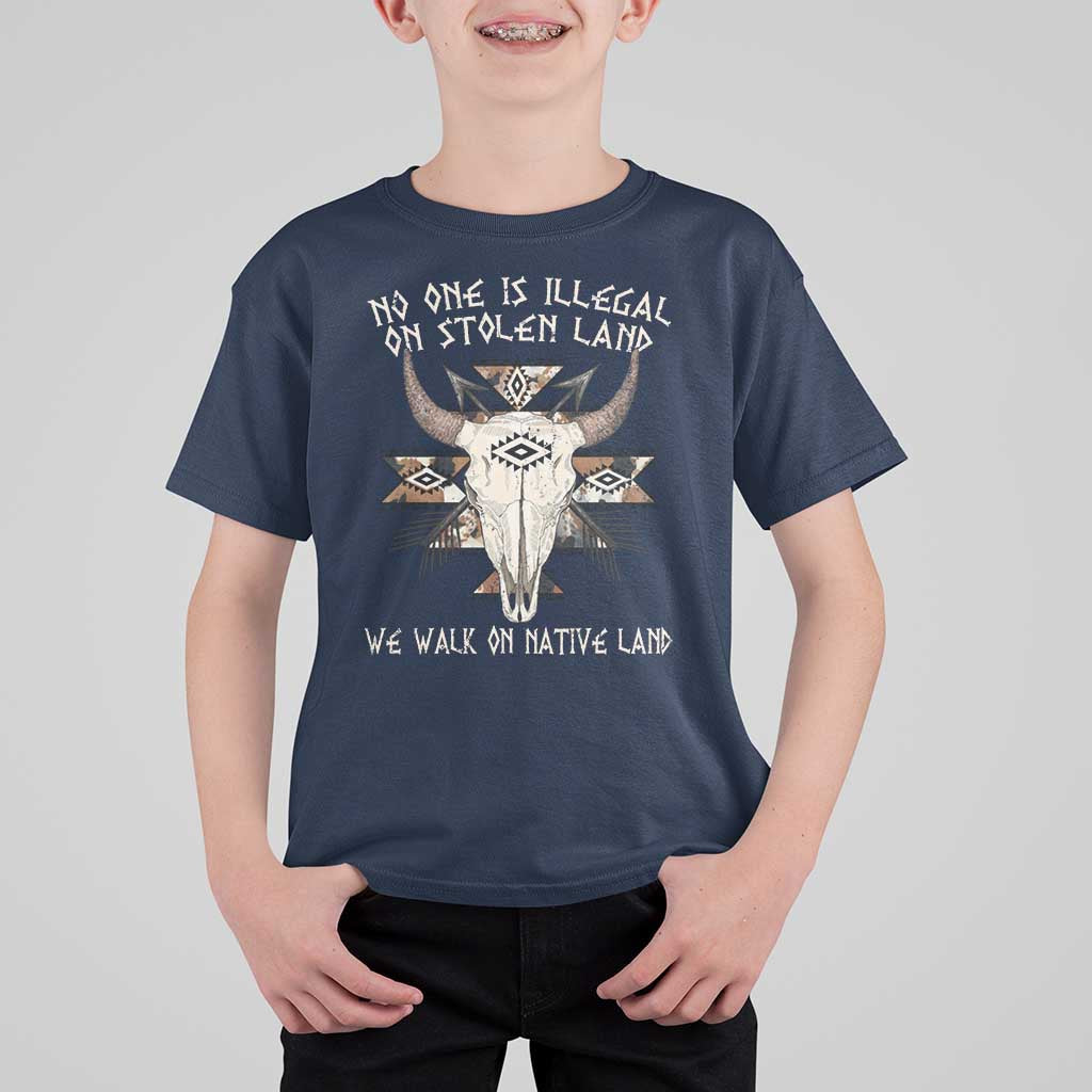 No One Is illegal On Stolen Land T Shirt For Kid