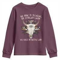 No One Is illegal On Stolen Land Youth Sweatshirt