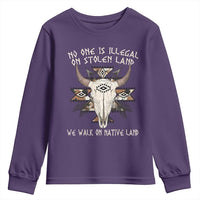 No One Is illegal On Stolen Land Youth Sweatshirt