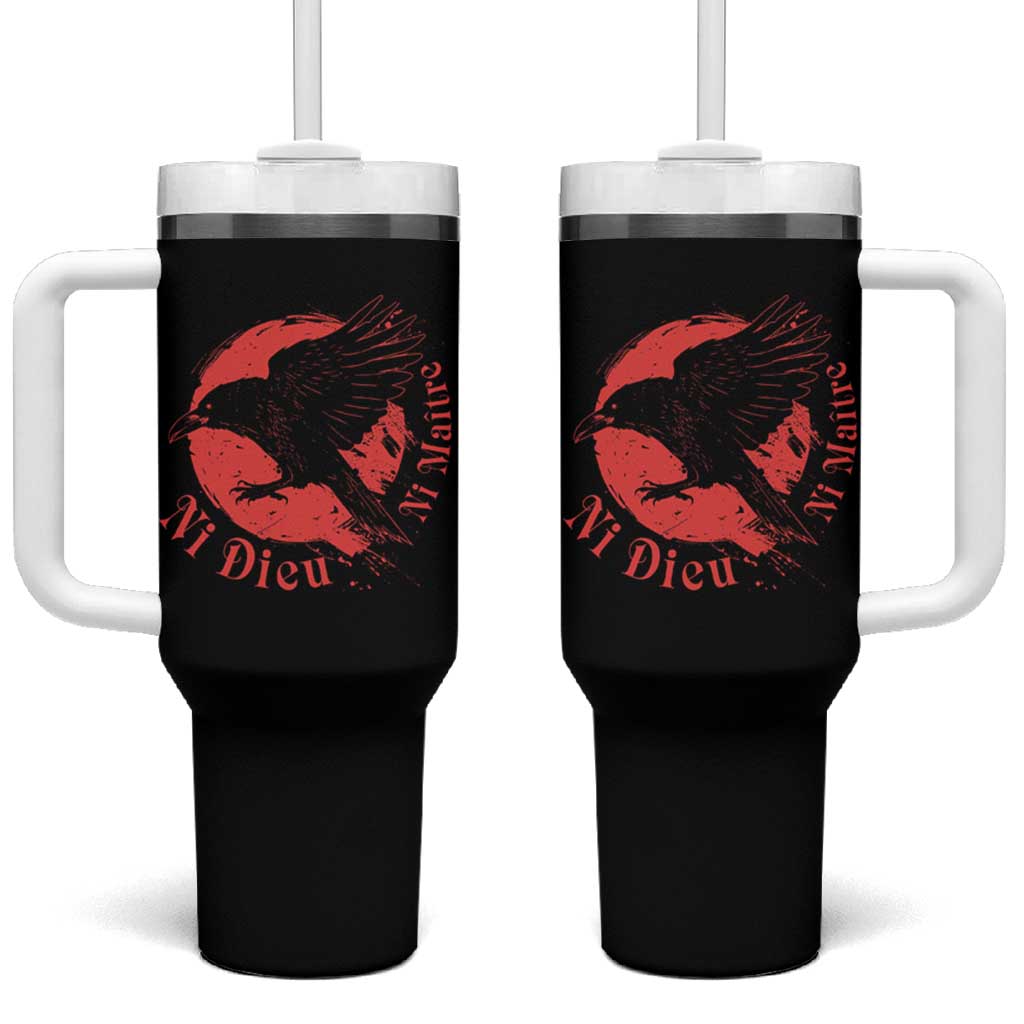 Anarchism Tumbler With Handle Ni Dieu Ni Maitre Neither God Nor Master