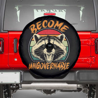 Anarchism Spare Tire Cover Become Ungovernable Angry Raccoon
