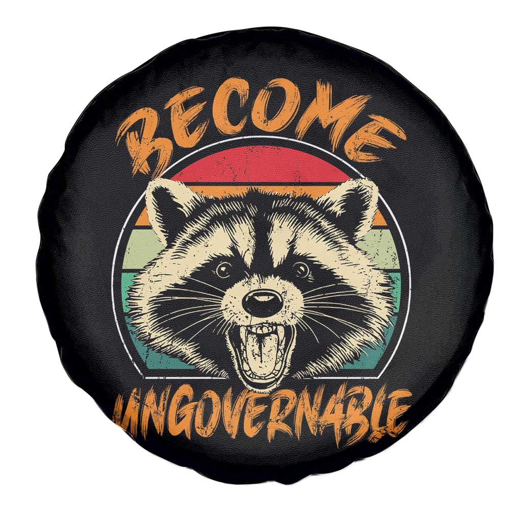 Anarchism Spare Tire Cover Become Ungovernable Angry Raccoon