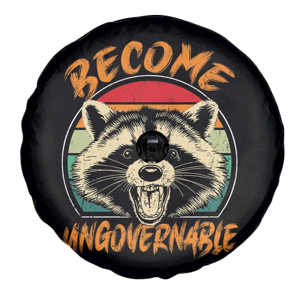 Anarchism Spare Tire Cover Become Ungovernable Angry Raccoon
