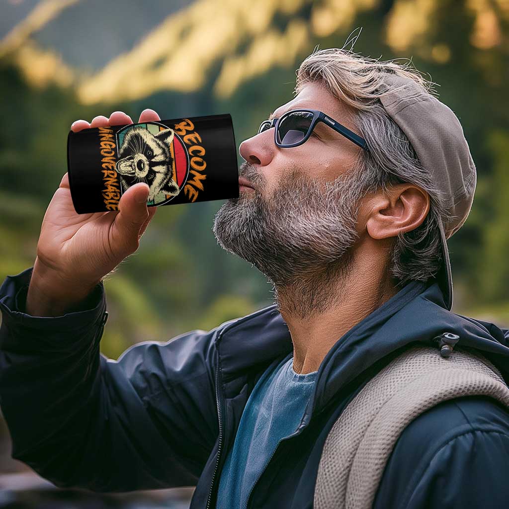 Anarchism 4 in 1 Can Cooler Tumbler Become Ungovernable Angry Raccoon