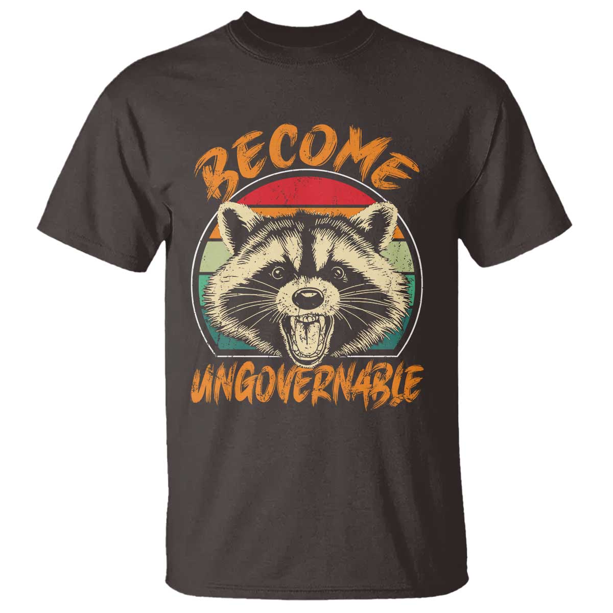 Anarchism T Shirt Become Ungovernable Angry Raccoon