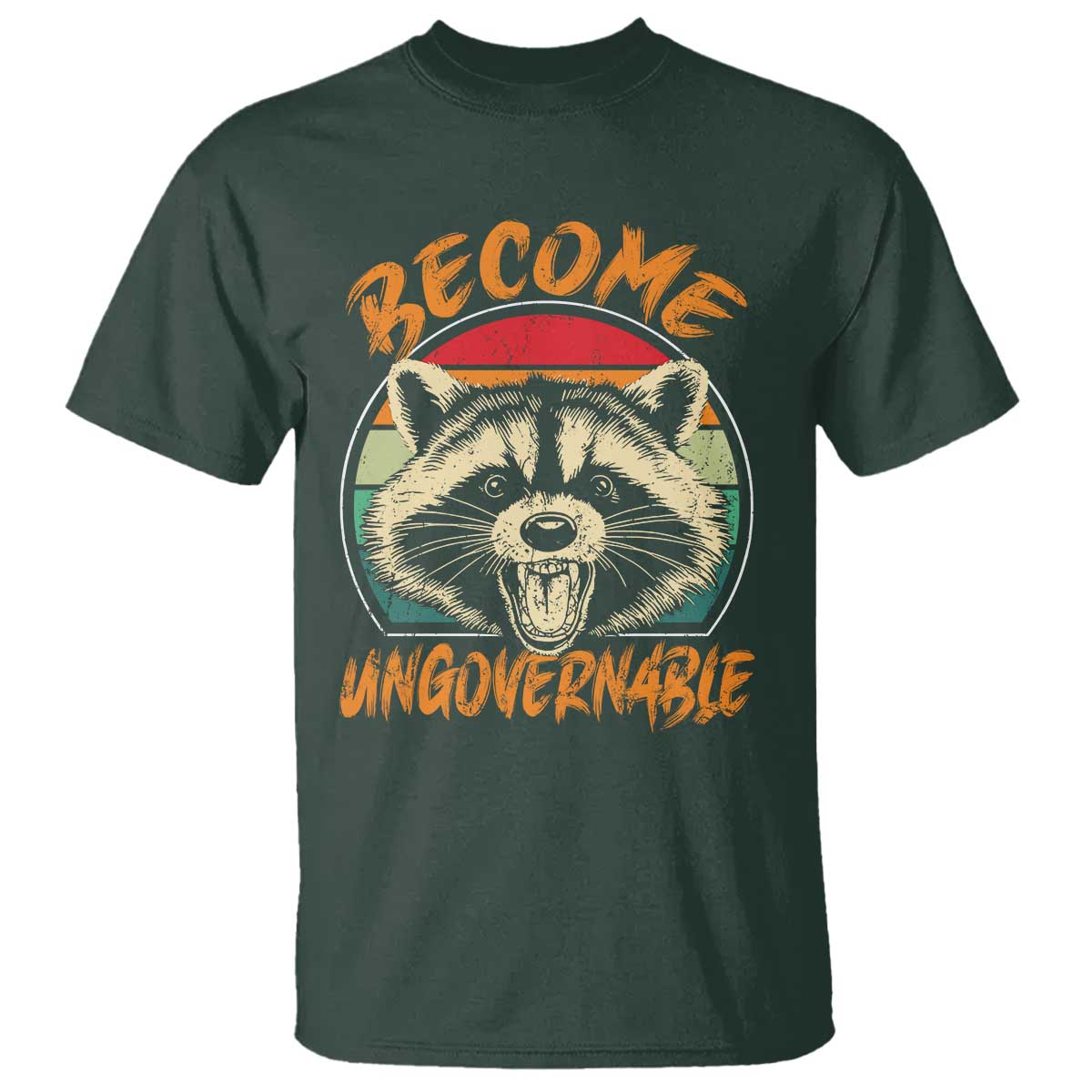 Anarchism T Shirt Become Ungovernable Angry Raccoon