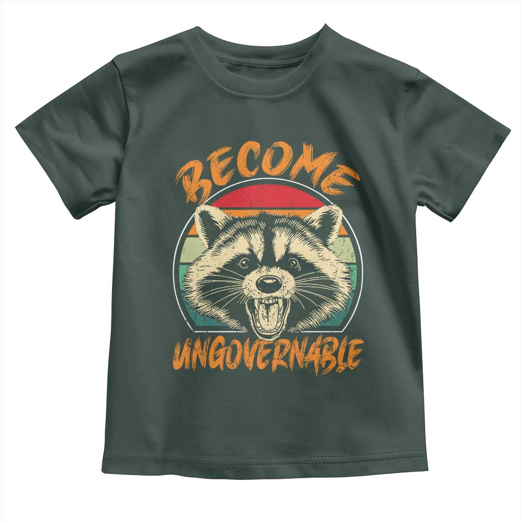 Anarchism Toddler T Shirt Become Ungovernable Angry Raccoon