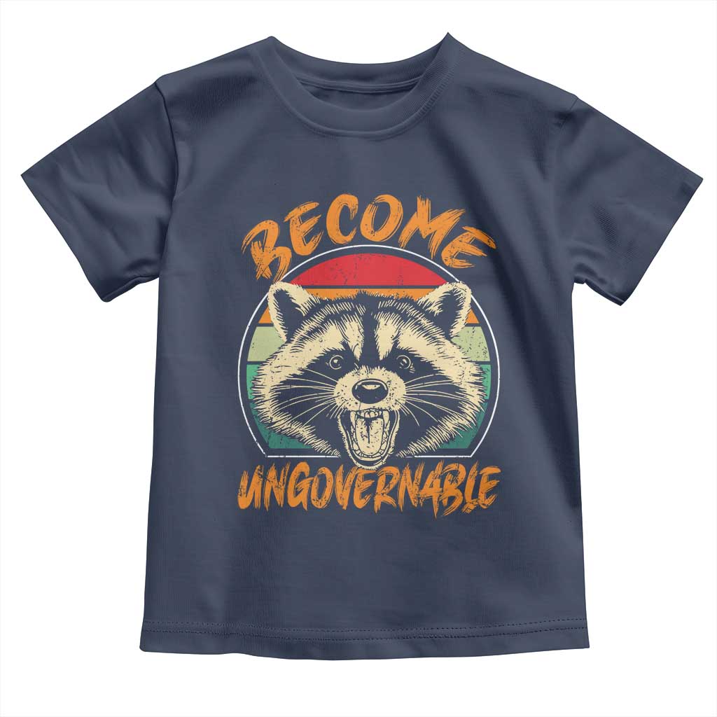 Anarchism Toddler T Shirt Become Ungovernable Angry Raccoon