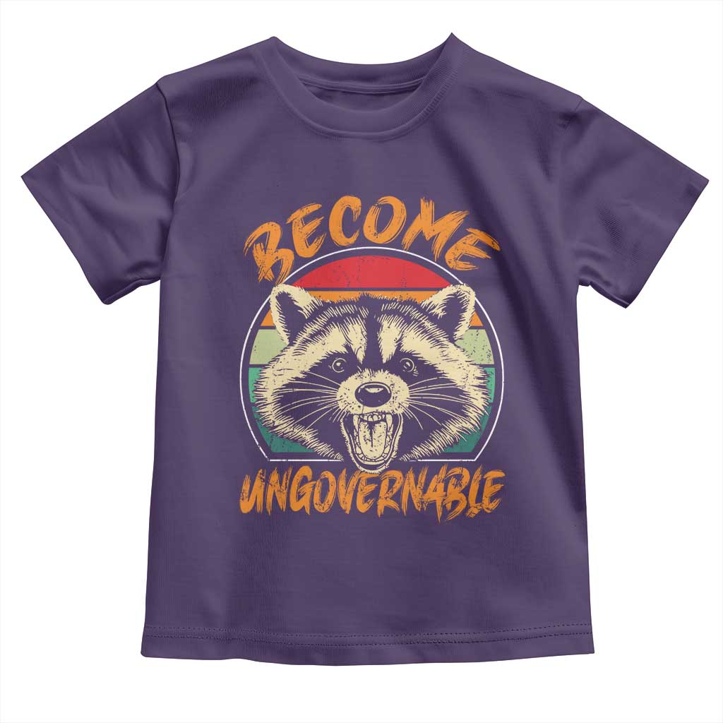 Anarchism Toddler T Shirt Become Ungovernable Angry Raccoon