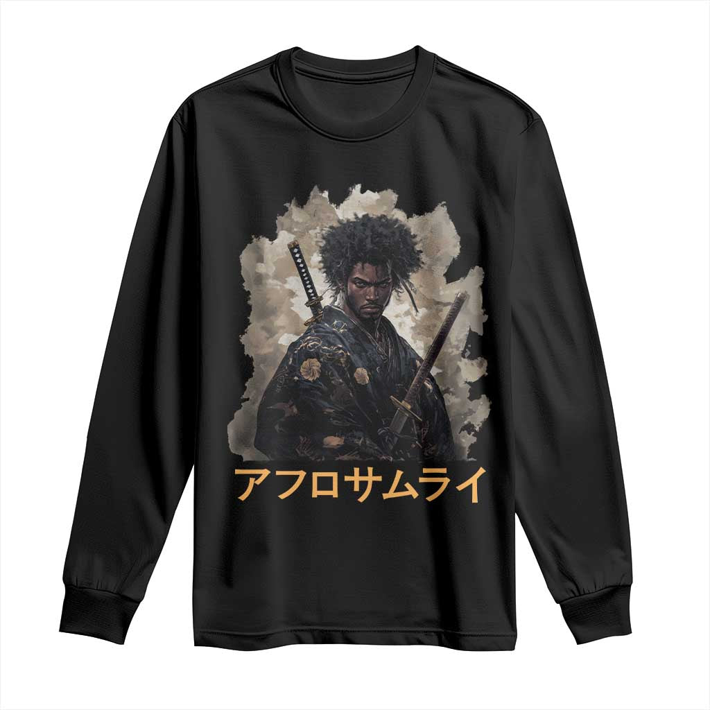 Afro Samurai Long Sleeve Shirt Black Pride Japanese Arts
