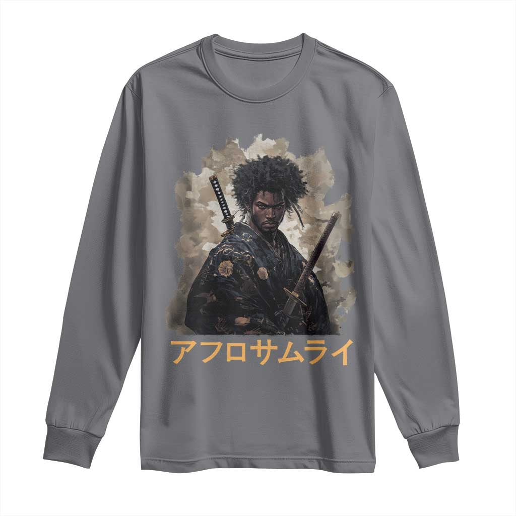 Afro Samurai Long Sleeve Shirt Black Pride Japanese Arts
