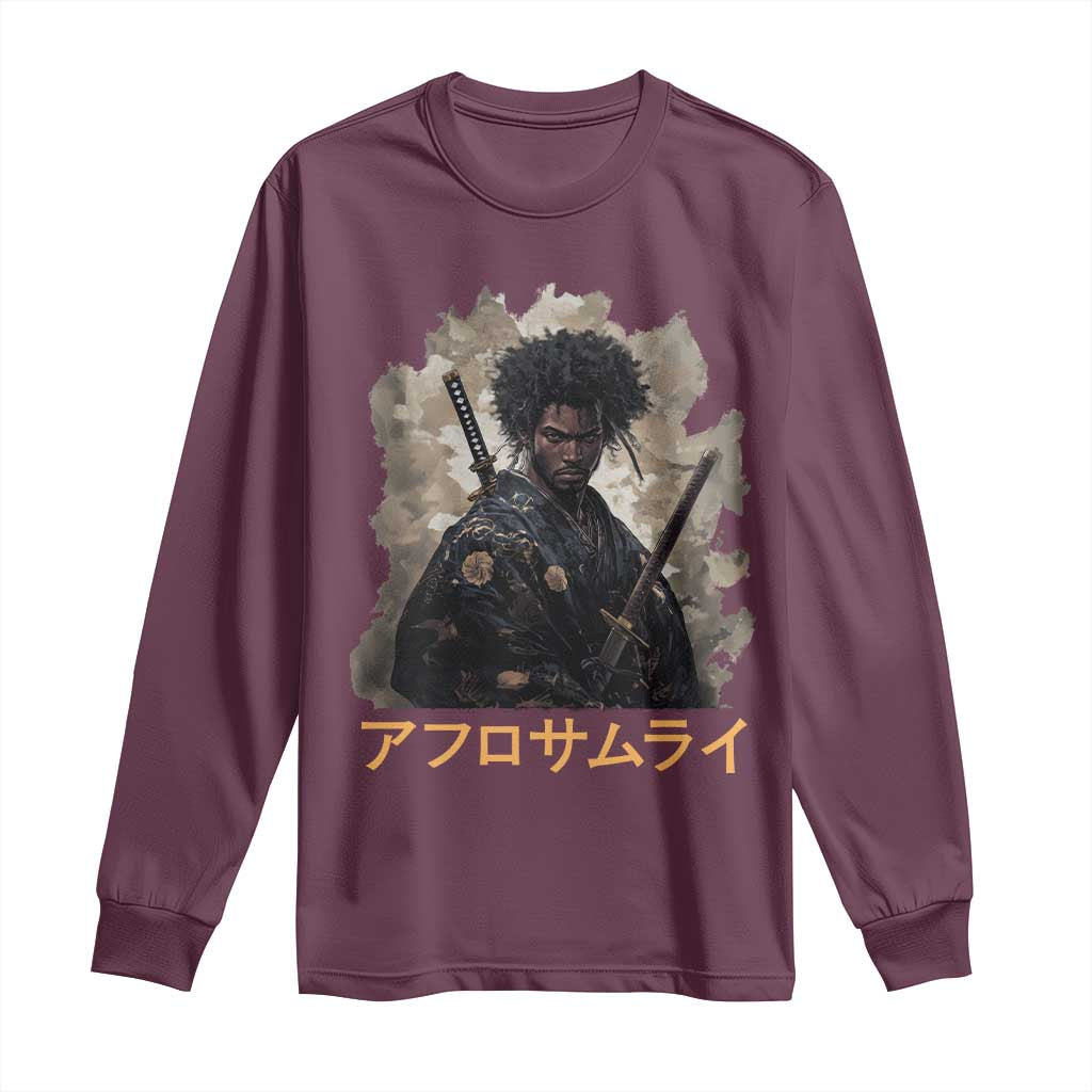 Afro Samurai Long Sleeve Shirt Black Pride Japanese Arts