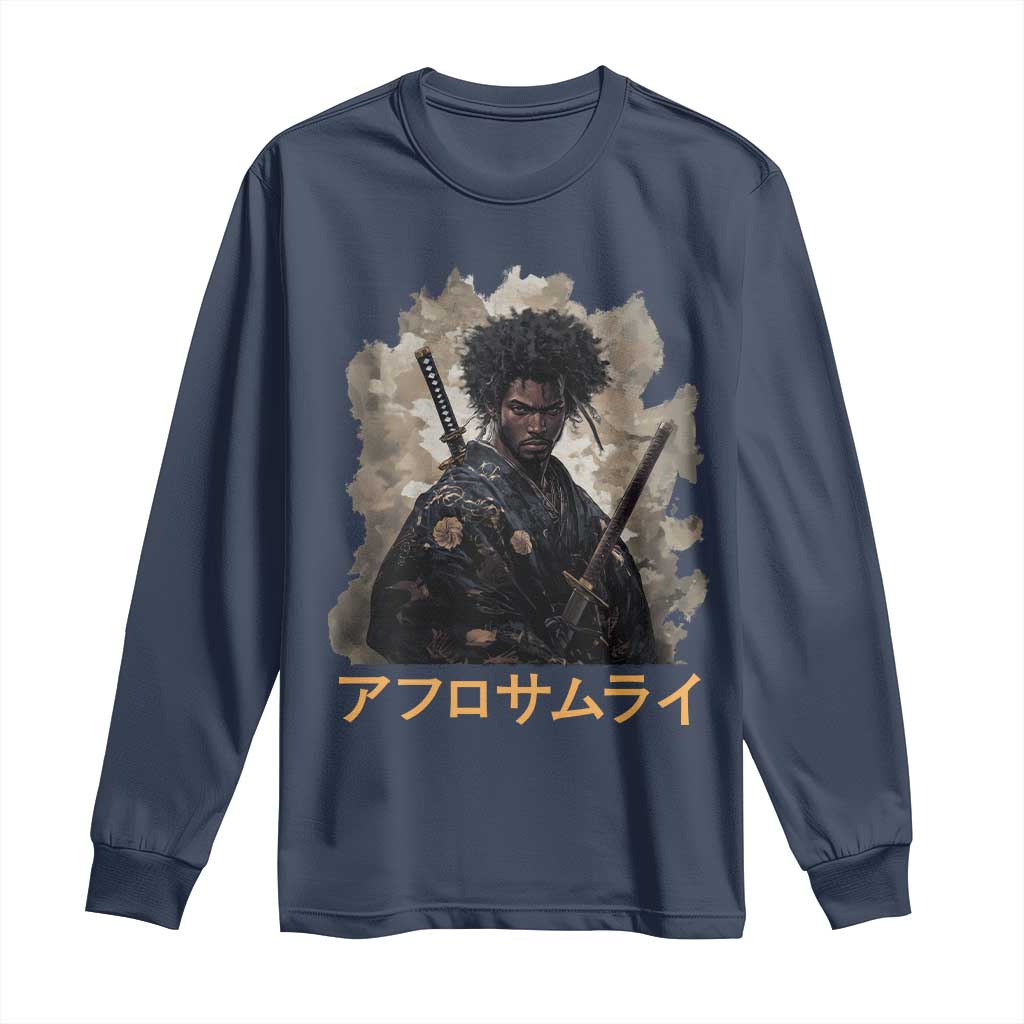 Afro Samurai Long Sleeve Shirt Black Pride Japanese Arts