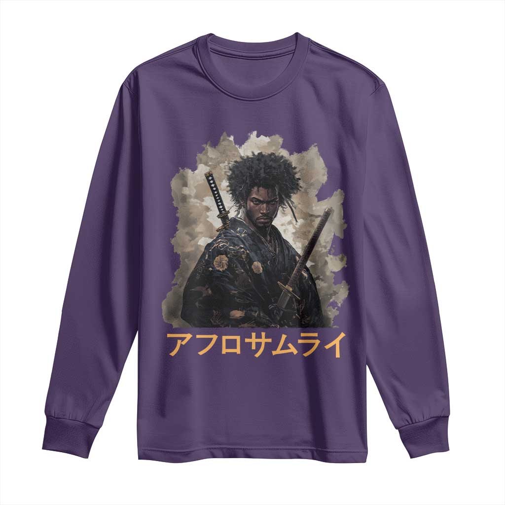 Afro Samurai Long Sleeve Shirt Black Pride Japanese Arts