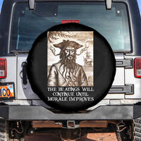 Funny Blackbeard Sarcastic Joke Spare Tire Cover The Beatings Will Continue until Morale Improves