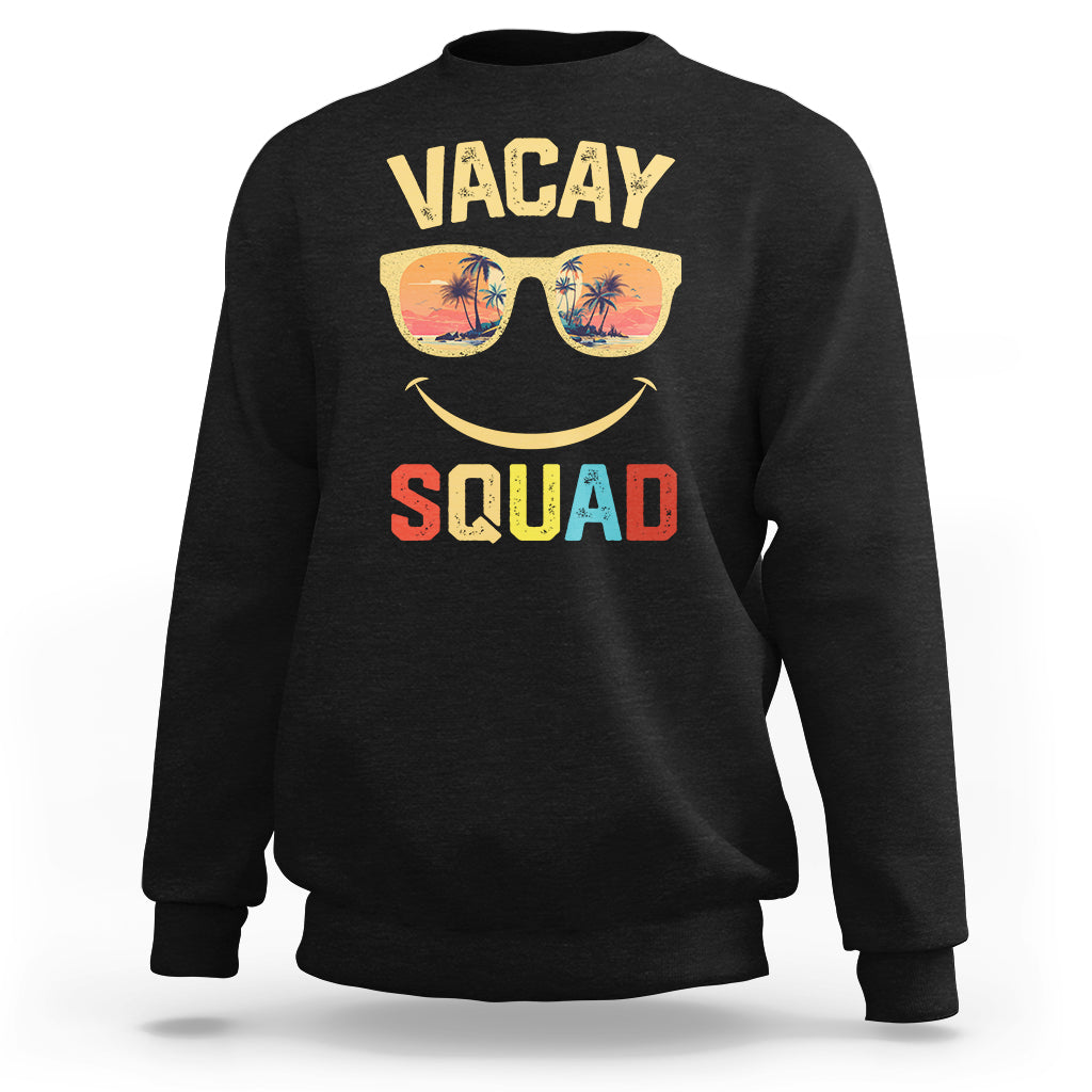 Summer Vacation Sweatshirt Vacay Squad Funny Beach - Wonder Print Shop